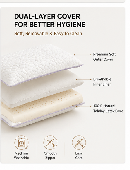 WILNARA 100% Natural Talalay Latex Pillow