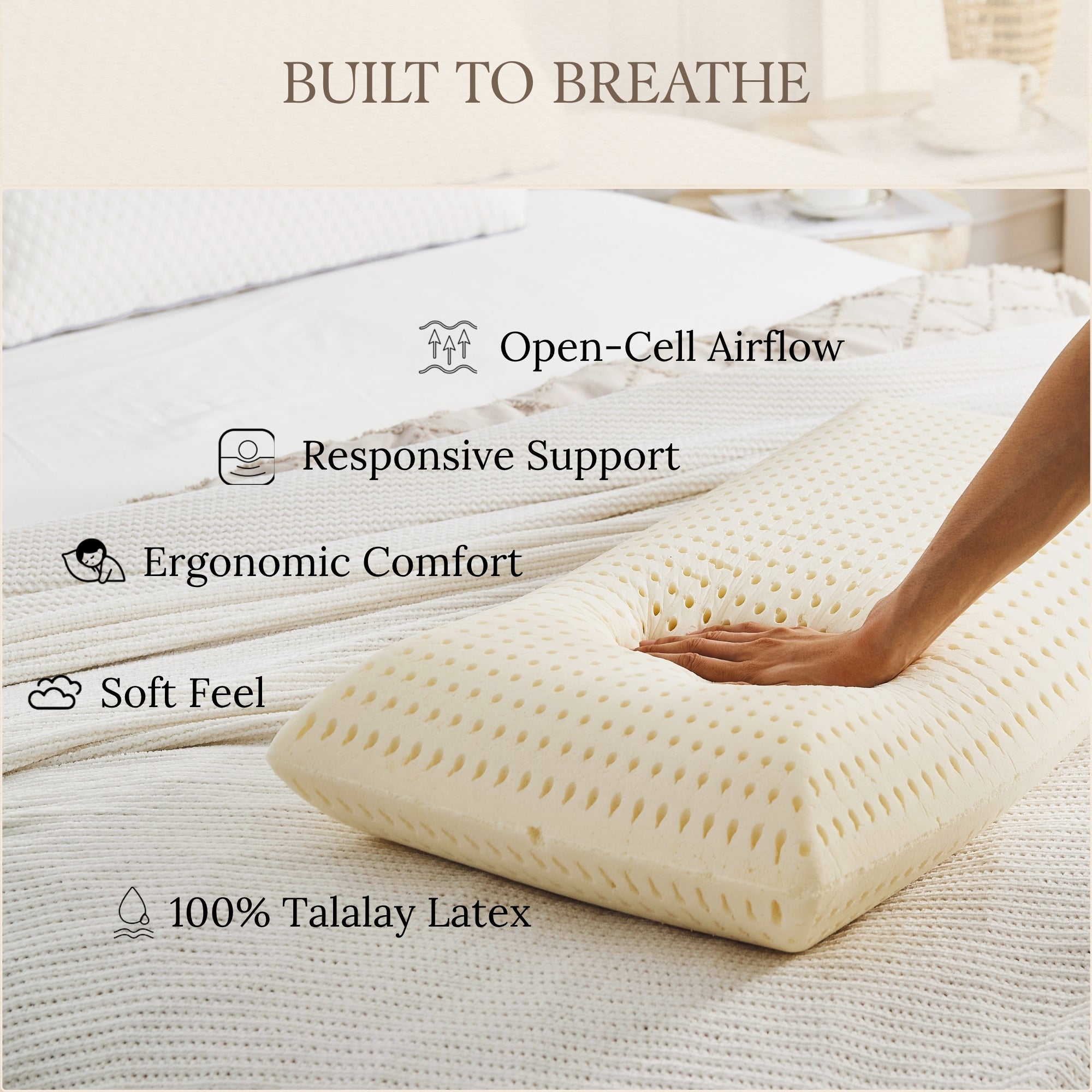 WILNARA 100% Natural Talalay Latex Pillow