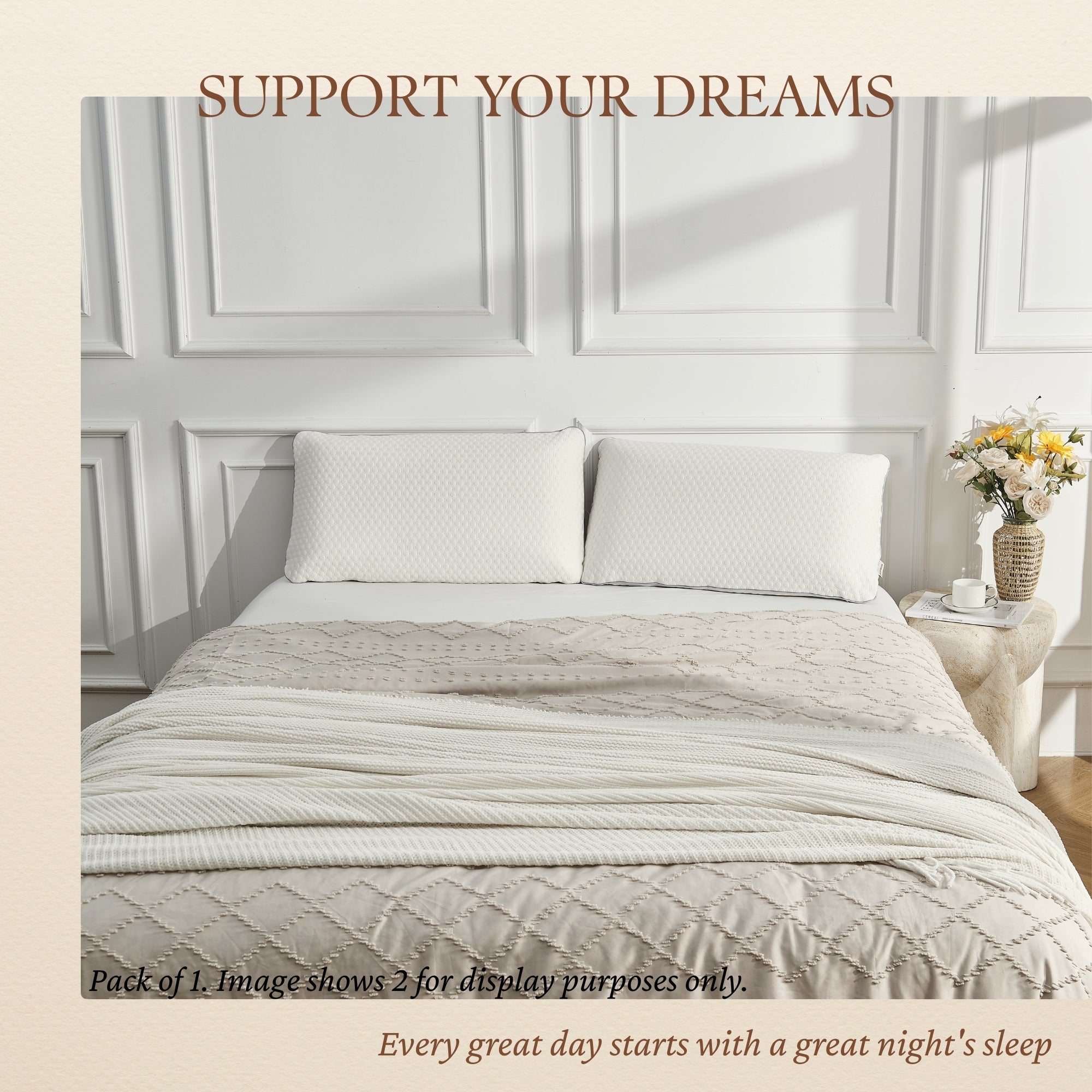 WILNARA 100% Natural Talalay Latex Pillow